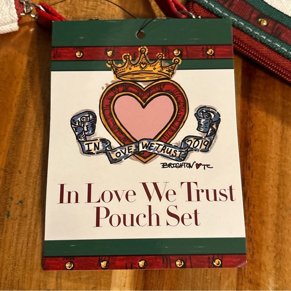 Brighton "In Love We Trust" Pouch 2 Piece Set, Fashionista Collection 2019 - NWT - Picture 7 of 9